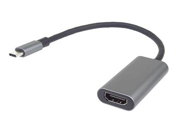 PremiumCord Převodník USB-C na HDMI, rozlišení 4K@60Hz a FULL HD 1080p, kovové pouzdro