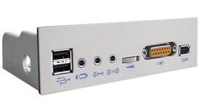 MANHATTAN Přídavný multimedia panel s porty audio/USB2.0/FW do 5.25"