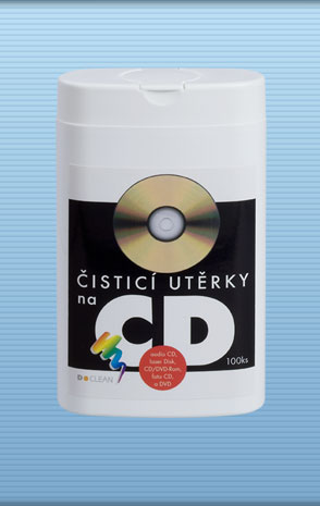 D-CLEAN Utěrky na čištění CD / DVD disků v dóze D-4