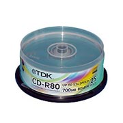 CD-R TDK spindl 52x/700MB 25-Pack