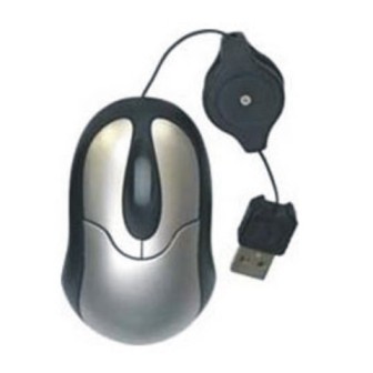PremiumCord Mini myš optická USB s navíjecím kabelem