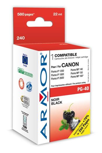 ARMOR ink-jet pro Canon iP1600/2200 černá, 19 ml, kompat. s PG40 č.k.240