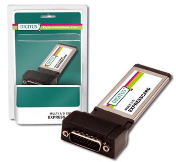 DIGITUS Express Card 1x LPT paralelní 25pin F + 1x sériový RS-232 porty 9p M