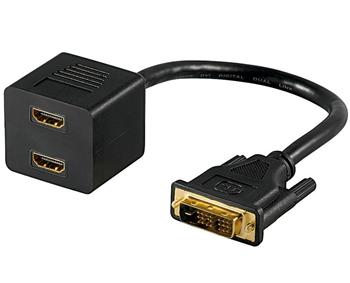PremiumCord Adapter DVI(24+1) male => 2 x HDMI female