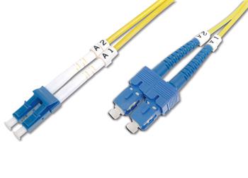 DIGITUS Fiber Optic Patch Cord, LC to SC Singlemode 09/125 µ, Duplex Length 10m