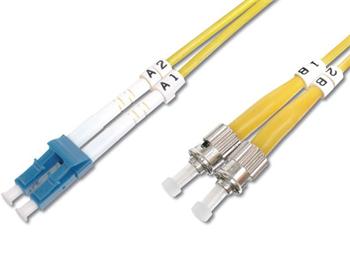 DIGITUS Fiber Optic Patch Cord, LC to ST Singlemode 09/125 µ, Duplex Length 7m