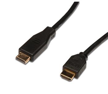 DIGITUS HDMI propojovací kabel s integrovaným zesilovačem,15m, AWG28, 2x stínění, M/M, UL, zlacené konektory, černý