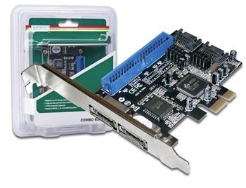 DIGITUS PCI Express řadič SATAII + PATA, RAID: interní 2xSATA+1xIDE, externí:2x eSATA