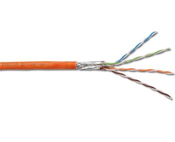 DIGITUS CAT 7, 100m ring, Twisted Pair PiMF Installation CableS/FTP, AWG 23/1, LSZH, 1000MHz, Color orange