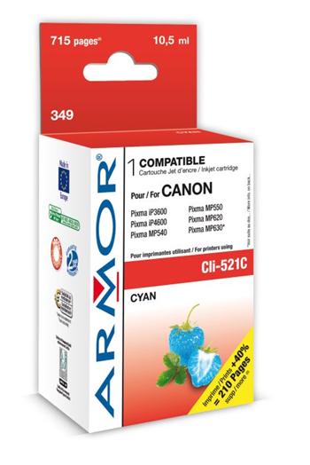 ARMOR ink-jet pro Canon iP3600, cyan, komp. s CLI521C, s čipem, k.č.349, 11ml