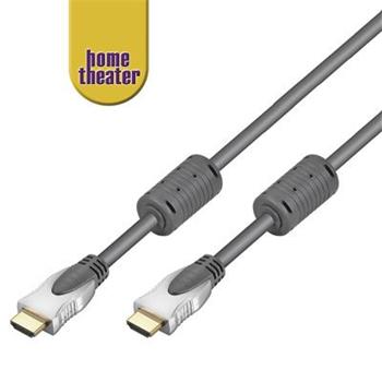 Home Theater HQ kabel HDMI male <> HDMI male, zlacené, HDMI 1.3b, ferrity 2m