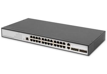 DIGITUS Gigabit Ethernet Web Smart 24 port Switch, 2 SFP porty 