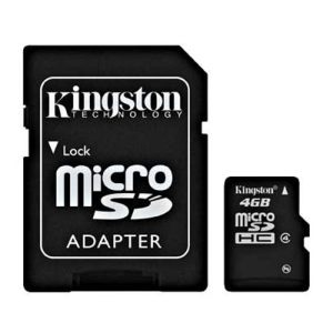 Kingston 16GB SD paměťová karta SDHC class 4 micro + adaptér