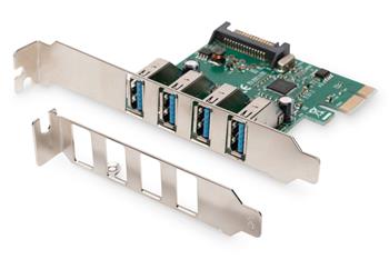 DIGITUS 4-Port USB 3.0 PCI Express přídavná karta, chipset VL800