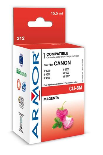 ARMOR ink-jet pro Canon komp. s  CLI8M, 15,5ml, magenta ,č.k.312