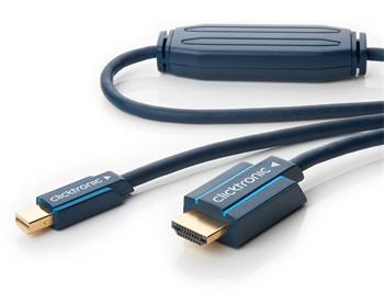 ClickTronic HQ OFC kabel mini DisplayPort - HDMI typ A, zlacené kon., 3D, M/M, 2m