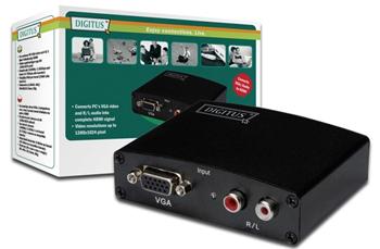 DIGITUS Multimediální převodník VGA + audio na HDMI