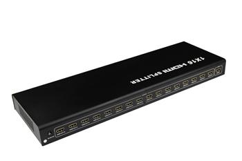 PremiumCord HDMI splitter 1-16 Port kovový s napájecím adaptérem, 3D, FULL HD