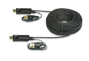 ATEN HDMI aktivní kabel po optickém vlákně 50m M/M, zlacené konektory, černý