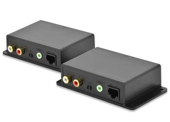DIGITUS Audio extender po CAT5 kabelu až na 600m (lokální + vzdálená jednotka)
