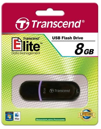 Transcend USB 2.0 JetFlash 300 flashdisk 8GB,JetFlash černo/fialový