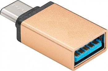 PremiumCord Adaptér USB-C/male - USB3.0  A/female, zlatý, OTG
