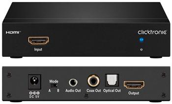 ClickTronic HDMI oddělovač audia z HDMI signálu na digitální/analogový zvuk