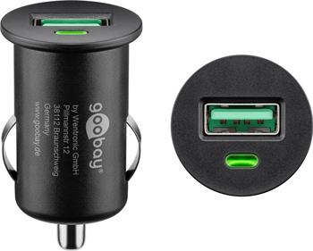 goobay Napájecí autoadaptér na Quick Charge™ QC3.0 USB 2,4A