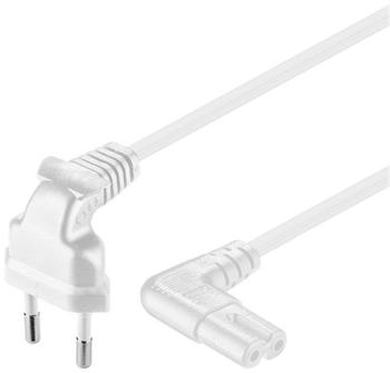 PremiumCord Kabel síťový 230V k magnetofonu se zahnutými konektory 2m bílý