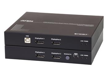 ATEN Extender PC-konzole Dual DP, HDBaseT 2.0, USB, RS-232, audio, 4K@100m