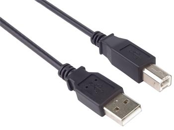 PremiumCord Kabel USB 2.0, A-B 3m barva černá