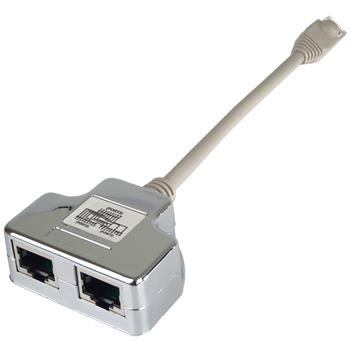 PremiumCord Modulární RJ45 distributor 2 porty 10/100Base T