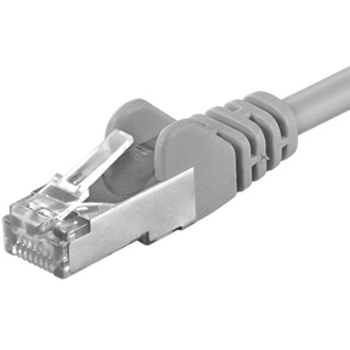 PremiumCord F/UTP 15m CAT.6 patch kabel awg26 šedá
