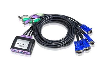 ATEN 4-port KVM PS/2 mini, audio, 1.2m kabely