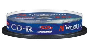 CD-R Verbatim spindl 52x/700MB 10-Pack