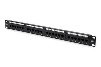 DIGITUS Patch panel, CAT6,19",24xUTP RJ45