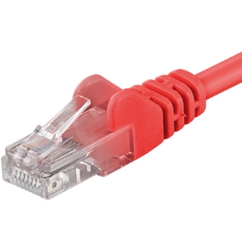PremiumCord Patch kabel UTP RJ45-RJ45 level 5e 10m červená