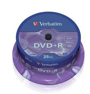 DVD+R 16x Verbatim 4.7GB 25ks