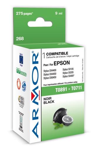 ink-jet pro Epson Stylus D78 DX4000 černá,9 ml, komp.sT0711