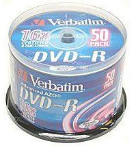 DVD-R 16x Verbatim 4.7GB PRINT. spindl 50pc