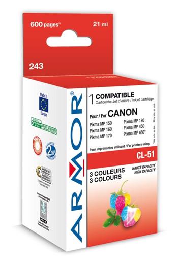 ARMOR ink-jet pro Canon iP 2200/ 6210D 3 barvy,21 ml,kom.s CL51