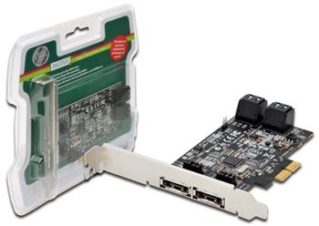 DIGITUS PCI Express karta 2x eSata, 4x Sata II řadič