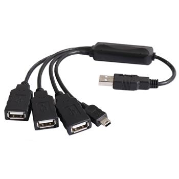 PremiumCord USB2.0 HUB 4-portový Black cable