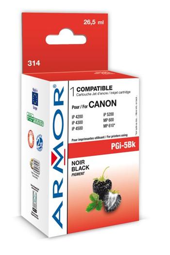 ARMOR ink-jet pro Canon komp. s PGI5BK, 26,5ml, black ,č.k.314