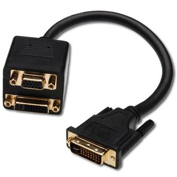 PremiumCord Adapter DVI(24+5) male => DVI(24+5) female + DB15HD female