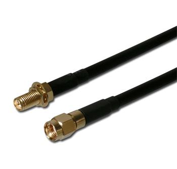 Koaxiální WLAN Antenní prodlužovací SMA male reverse - SMA female reverse ,1m