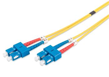 DIGITUS Fiber Optic Patch Cord, SC to SC Singlemode 09/125 µ, Duplex Length 1m