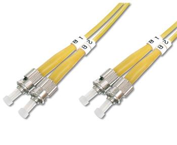 DIGITUS Fiber Optic Patch Cord, ST to ST Singlemode 09/125 µ, Duplex Length 1m