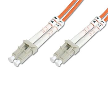 DIGITUS Fiber Optic Patch Cord, LC to LC Multimode 50/125 µ, Duplex Length 10m