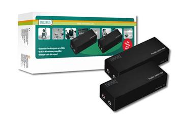 DIGITUS Audio extender po CAT5 kabelu až na 300m (lokální + vzdálená jednotka)